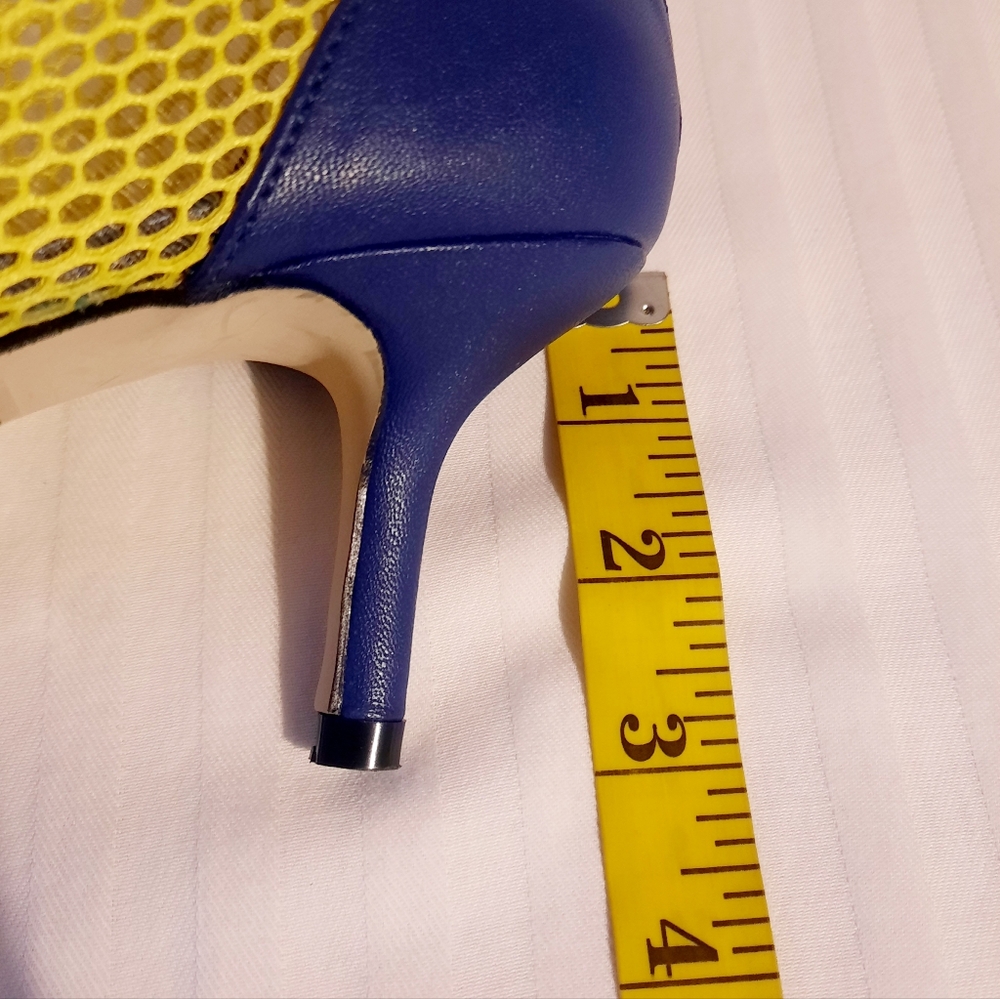 Mesh Booties Navy And Yellow Size 8 - Picture 6 of 10